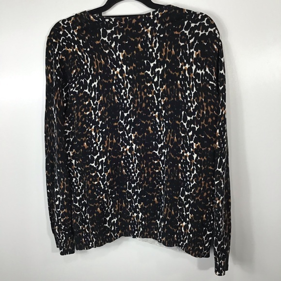 Talbots | Leopard Print Cardigan~XL - Picture 7 of 8